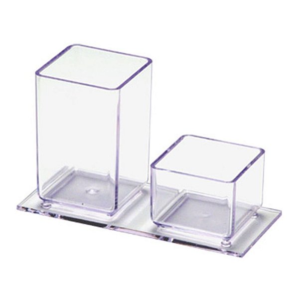 PORTA LÁPIS E CLIPS CRISTAL ACRIMET