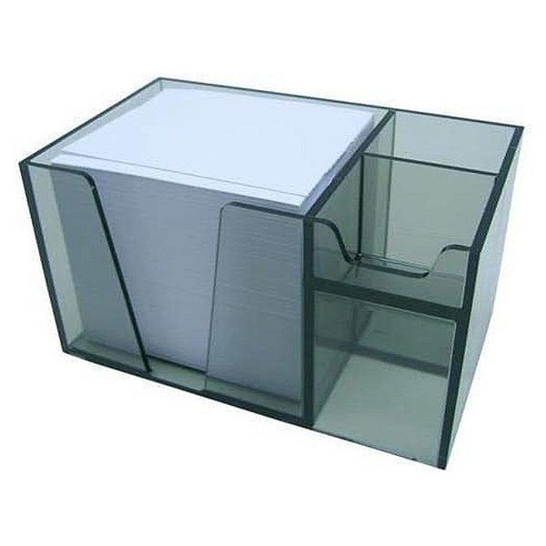 ORGANIZADOR DE MESA FUME COM PAPEL BRANCO