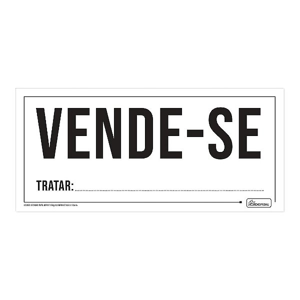 CARTAZ VENDE-SE/PAPEL