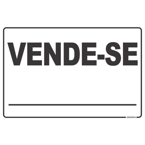 CARTAZ VENDE-SE PVC C/FITA