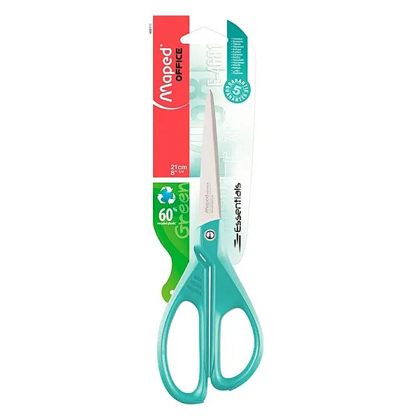 TESOURA USO GERAL 21CM ESSENTIALS VERDE PASTEL