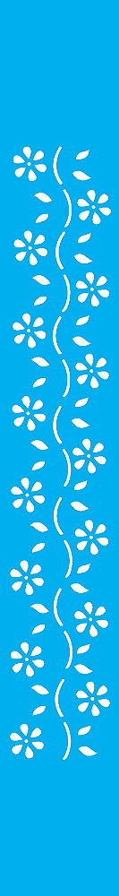 MOLDE VAZADO/ESTENCIL 04X30CM FLORES MARGARIDAS II