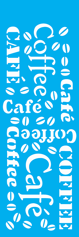 MOLDE VAZADO/ESTENCIL 10X30CM ESTAMPA CAFE