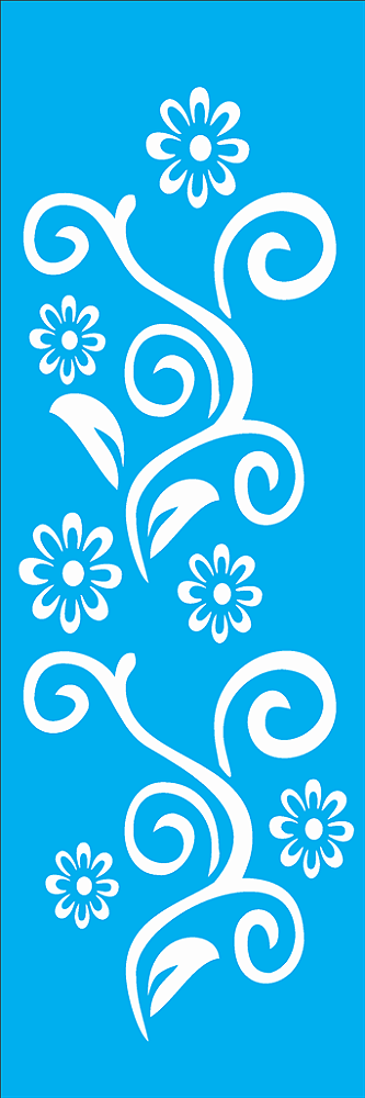 MOLDE VAZADO/ESTENCIL 10X30CM ARABESCO FLORES