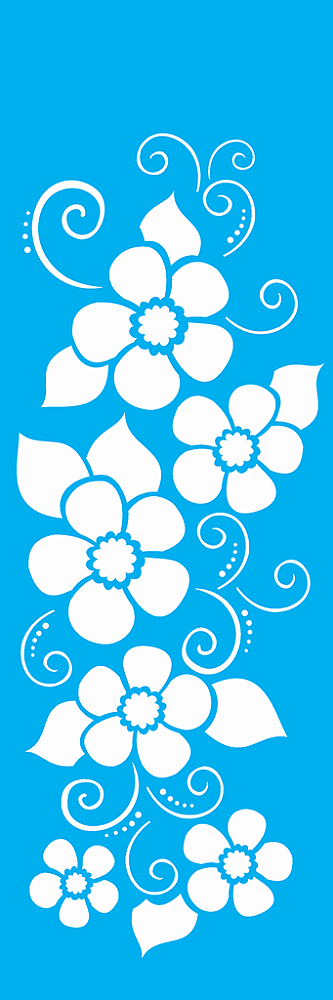 MOLDE VAZADO/ESTENCIL 10X30CM FLORES ARABESCO II