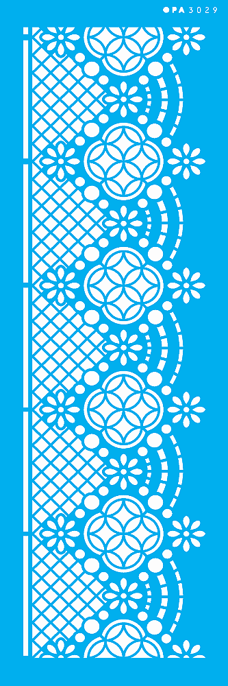 MOLDE VAZADO/ESTENCIL 10X30CM RENDA RECHILIEU I