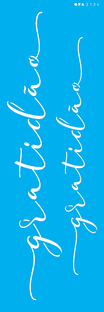 MOLDE VAZADO/ESTENCIL 10X30CM LETTERING GRATIDAO