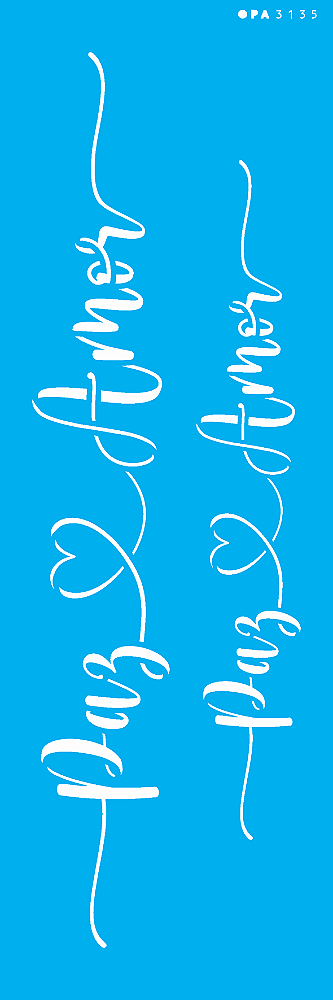 MOLDE VAZADO/ESTENCIL 10X30CM LETTERING PAZ E AMOR