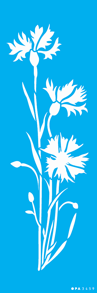 MOLDE VAZADO/ESTENCIL 10X30CM FLORES CENTAUREA CYA