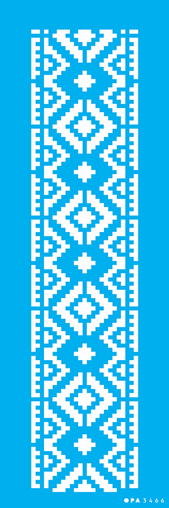 MOLDE VAZADO/ESTENCIL 10X30CM PONTO CRUZ II