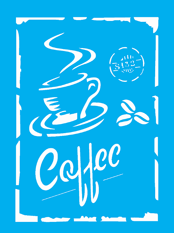 MOLDE VAZADO/ESTENCIL 15X20CM COFFEE