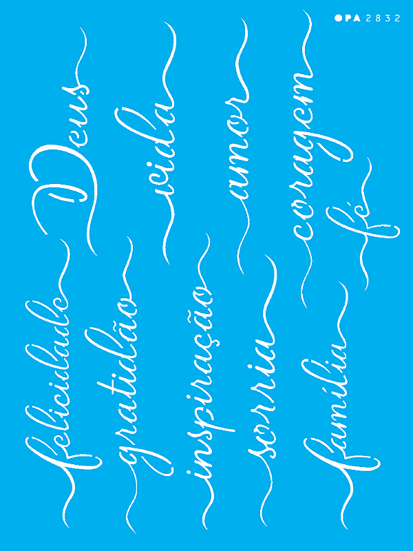 MOLDE VAZADO/ESTENCIL 15X20CM PALAVRAS LETTERING I