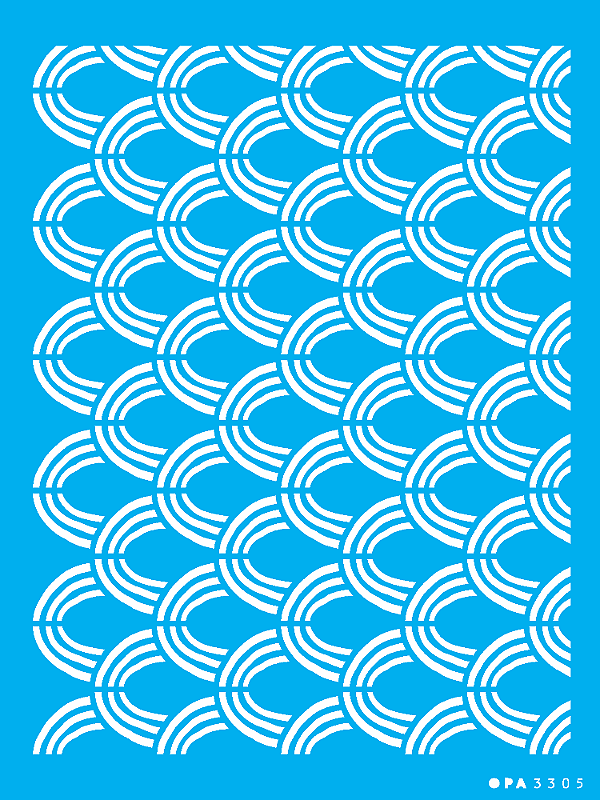 MOLDE VAZADO/ESTENCIL 15X20CM TRIBAL ONDAS