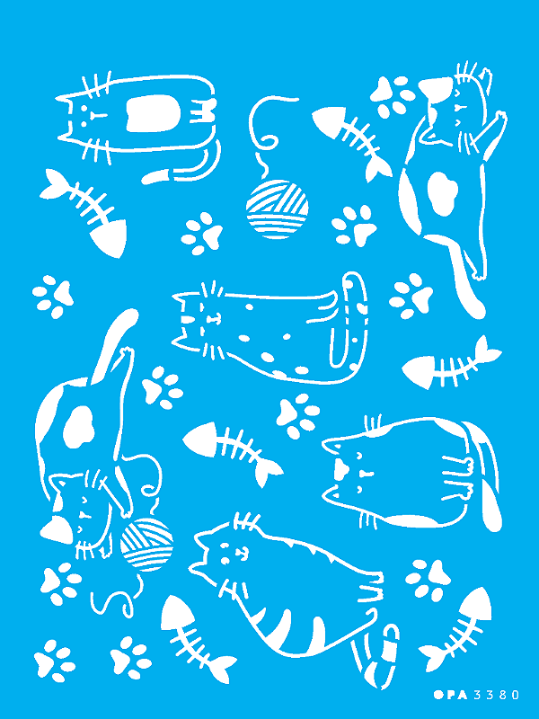 MOLDE VAZADO/ESTENCIL 15X20CM PET GATO II