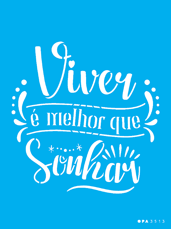 MOLDE VAZADO/ESTENCIL 15X20CM VIVER E MELHOR