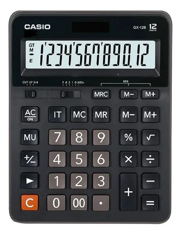 Calculadora Mesa 12 Digitos Casio Preta