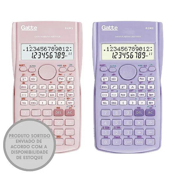 Calculadora Científica 240 Funções Rosa/Roxo