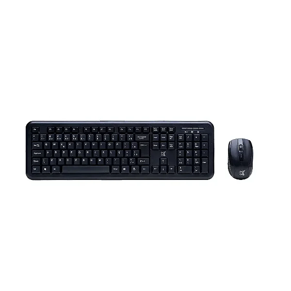 Combo Teclado e Mouse Sem Fio Exagon Preto