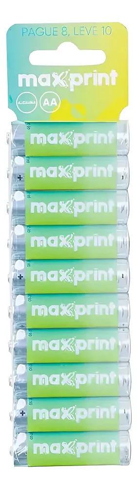 Pilha Alcalina LR06 AA Maxprint C/10