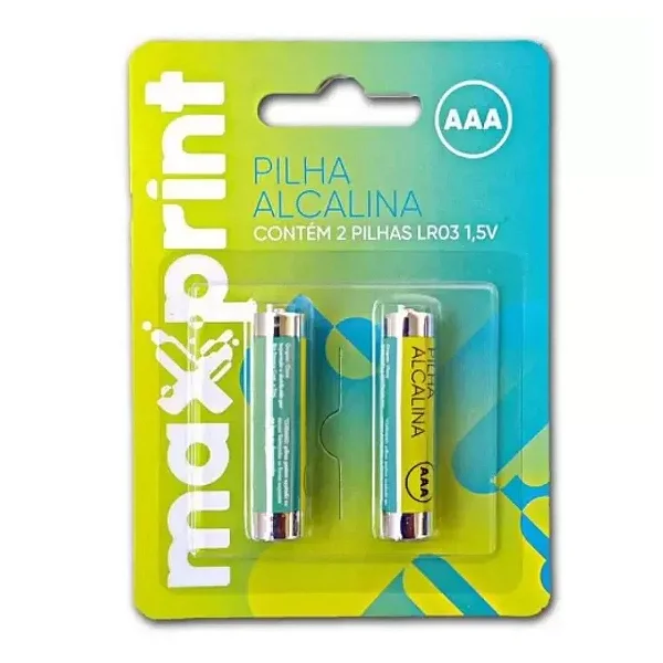 Pilha Alcalina LR03 AAA 2 Unidades Maxprint