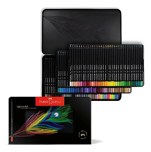 Lápis de Cor Supersoft 120 Cores