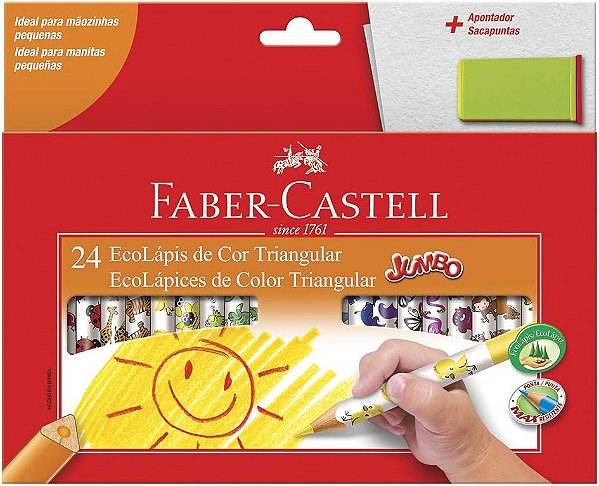 Lápis de Cor Jumbo Ecolapis 24 Cores