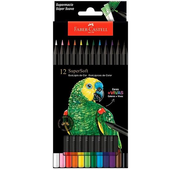 Lápis de Cor Supersoft 12 Cores