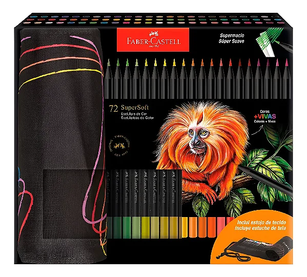 Estojo SuperSoft 72 Cores Faber-Castell