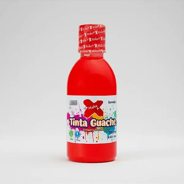 Tinta Guache Make+ 250ml Vermelho
