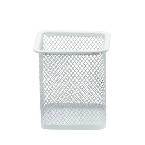 PORTA LAPIS QUADRADO ARAMADO BRANCO