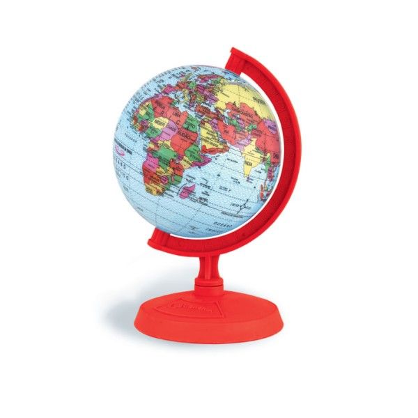Globo Terrestre Baby Político 10cm Vermelho