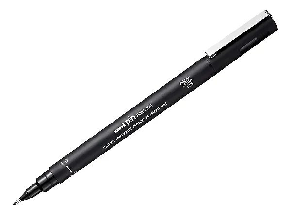 CANETA UNI PIN 1.0MM PRETA