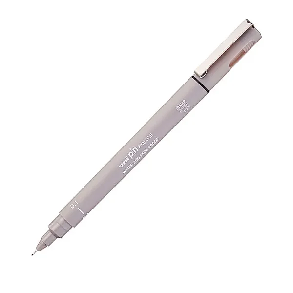 CANETA UNI PIN 0.1MM CINZA CLARO