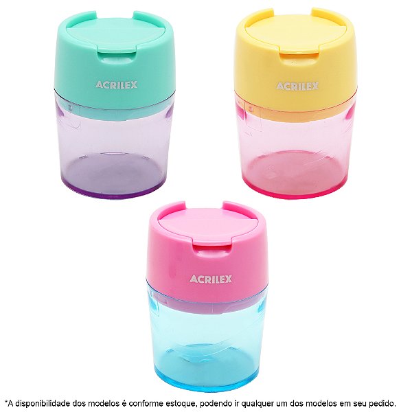 APONTADOR DUPLO 2 FUROS COM DEPOSITO CAND - ACRILEX