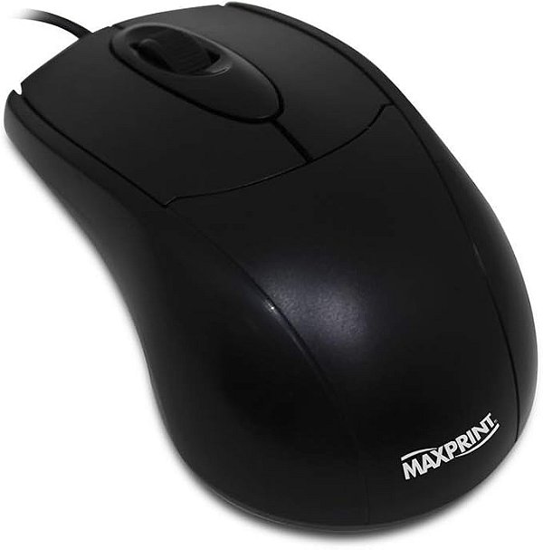 Mouse Óptico USB 1000 DPI Preto Maxprint