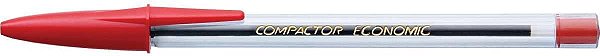 Caneta Compactor Economic Vermelha
