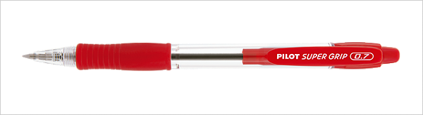 Caneta Super Grip 0.7mm Vermelho