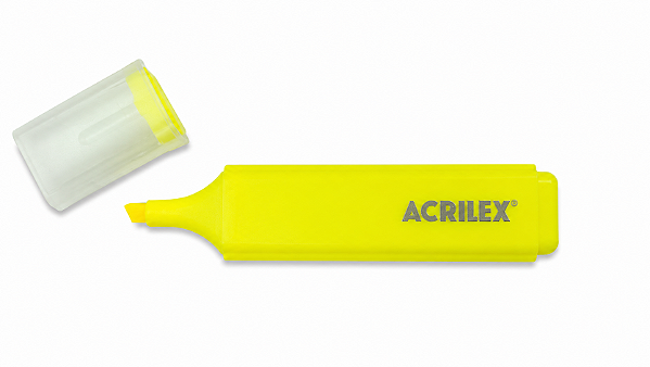 MARCA TEXTO RETANGULAR AMARELO - ACRILEX