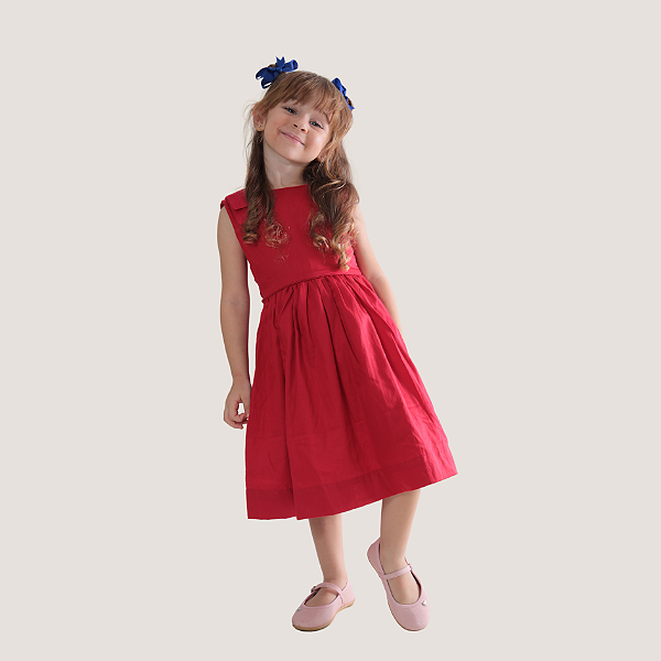 Vestido Luisa Vermelho Acetinado