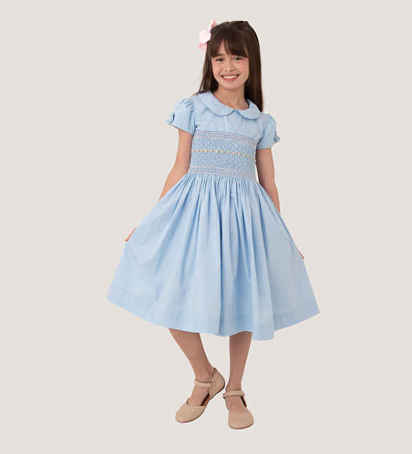 Vestido Ester Azul Claro