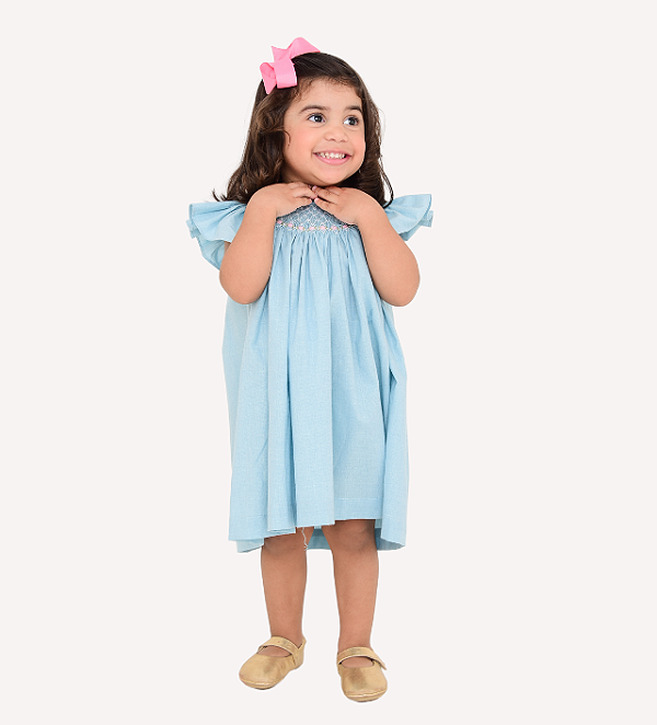 Vestido Mariah Camisaria Azul