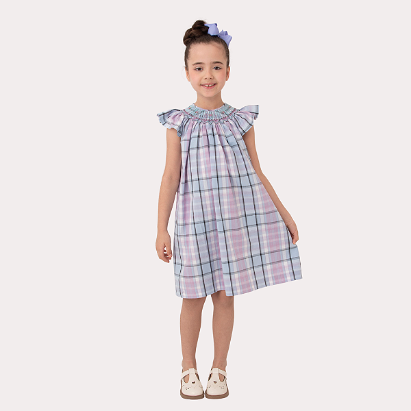 Vestido Mariah Xadrez Lilás