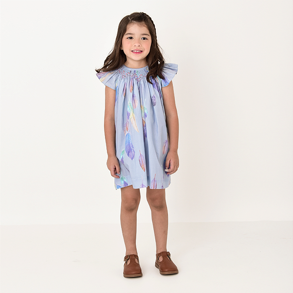 Vestido Mariah Penas Rococó Laranja