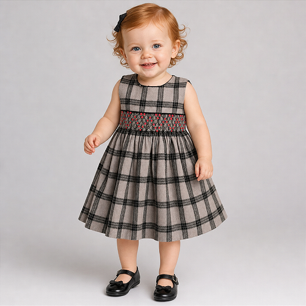 Vestido Dulce Flanela Xadrez