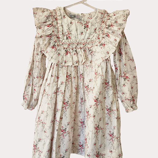 Vestido Antonella Floral Manga Longa