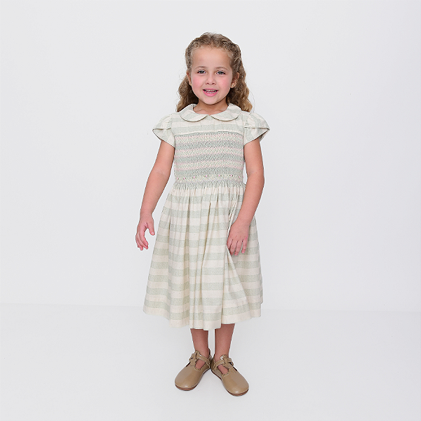 Vestido Maria Linho Listrado