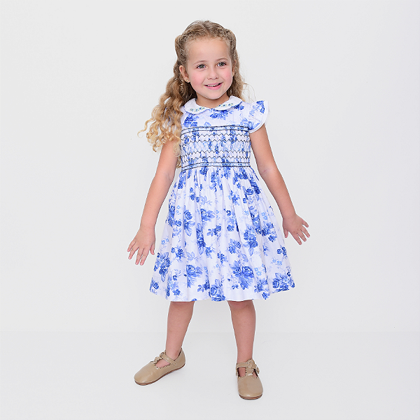 Vestido Luna Floral Grande Azul