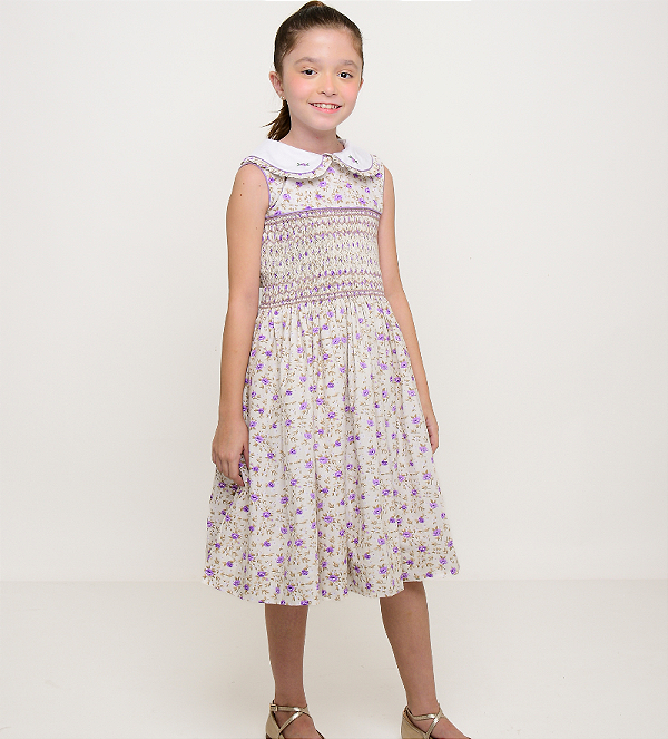 Vestido Ester Floral Lavanda