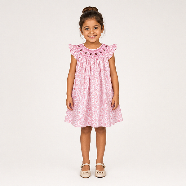 Vestido Mariah Arabesco Rosa