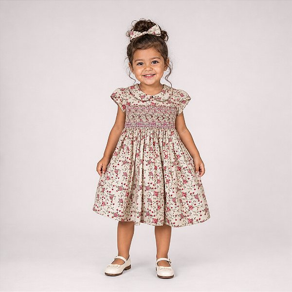 Vestido Maria Floral Rosa